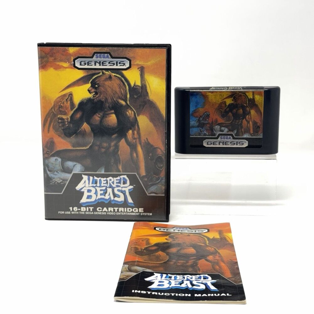 Altered Beast Sega Genesis 1989 Complete CIB Refurbished Tested